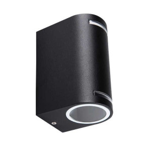 Czarny kinkiet ogrodowy dwukierunkowy 2x20W GU10 NOVIA EL 220 U/D 25663 KAN