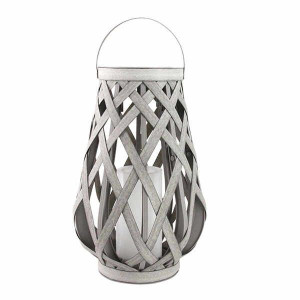 Duża latarenka solarna lampion VIBORG XL imitacja drewna POLUX 2200K
