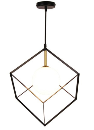 Lampa wisząca kostka czarna na żarówkę LOFT G9 WEERT LEDEA 50101046 CANDELL