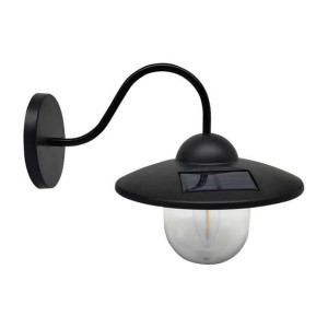 Kinkiet solarny ogrodowy czarna 3000K IP44 DALI 315328 POLUX