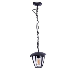 Wisząca lampa ogrodowa na łańcuchu czarna FOX BLACK E27 EKO-LIGHT
