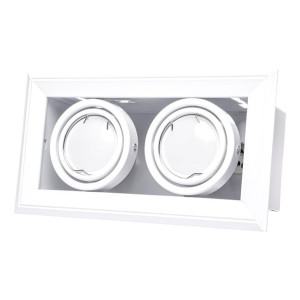 Podtynkowa oprawa podwójna biała 2x7W GU10 LED BLOCCO ML473 EKO-LIGHT