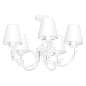 Biała lampa sufitowa w motyle na 5 żarówek E14 ALICE WHITE EKO-LIGHT