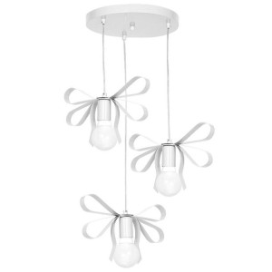Lampa wisząca biała - wstążka 3xE27 EMMA WHITE MLP1037 EKO-LIGHT