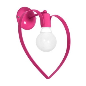 Różowy kinkiet serce do pokoju dziecka AMORE DARK PINK E27 EKO-LIGHT