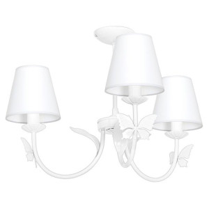 Żyrandol biały w motyle 3XE14 ALICE WHITE EKO-LIGHT
