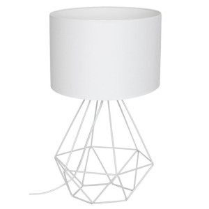 Lampka nocna loft geometryczna biała BASKET WHITE 1xE27 EKO-LIGHT