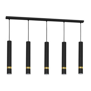 Czarna lampa sufitowa ze złotymi dodatkami 5xGU10 JOKER MLP6121 EKO-LIGHT