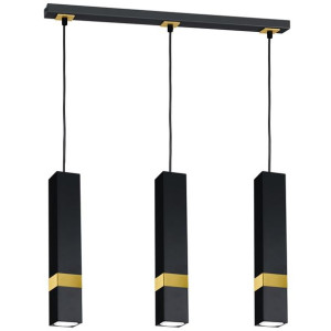 Potrójna lampa wisząca czarny/złoty 3xGU10 VIDAR MLP6280 EKO-LIGHT
