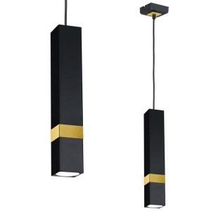 Wisząca lampa sufitowa czarny/złoty GU10 VIDAR MLP6279 EKO-LIGHT