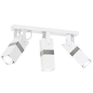 Lampa sufitowa spot potrójny biało-srebrny VIDAR 3xGU10 MLP6282 EKO-LIGHT