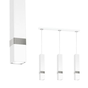 Potrójna lampa sufitowa wisząca biała 3xGU10 VIDAR MLP6284 EKO-LIGHT