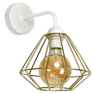 Lampa ścienna ze złotym geometrycznym kloszem E27 LUPO MLP6265 EKO-LIGHT