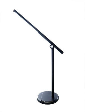 Lampa biurkowa led czarna zginana  z gniazdem USB 10W ŻURAW USB 3 barwy świ