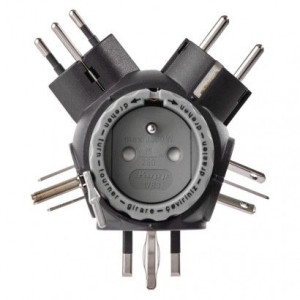 Adapter podróżny do Ameryki Afryki Azji czarny P0053 EMOS