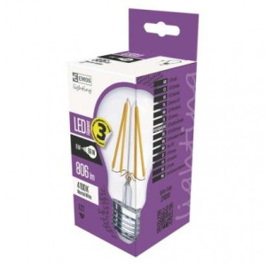 Żarówka LED filament A60 6W-60W E27 neutralna 806lm 3 lata gwarancji EMOS Z