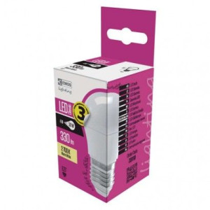 ZQ1110 Żarówka LED mini kulka 4.1W-32W 350lm E27 ciepła biel 3 lata EMOS