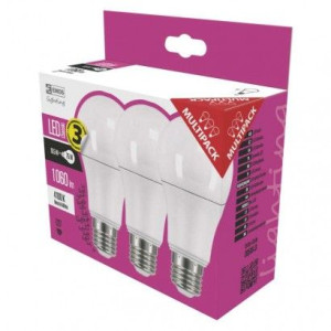 Komplet 3 Żarówek LED A60 10,7W-75W E27 neutralna 1060lm 3lata EMOS ZQ5151.