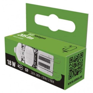 ZE0301 Żarówka halogenowa ściemnialna 20W G9 ciepła 2700K 280lm EMOS