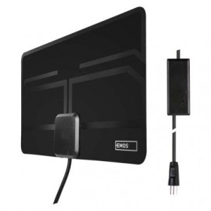 Antena pokojowa z zewnętrznym wzmacniaczem czarna EM-9023 DVB-T2 LTE/4G J06