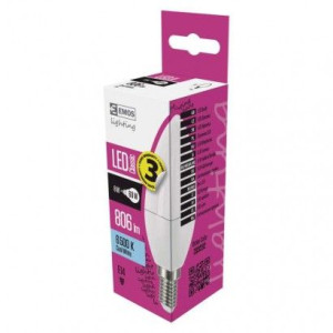 Żarówka LED mleczna świeczka 7,3-60W E14 zimna 806lm 3 lata EMOS ZQ3232