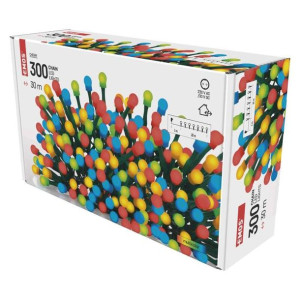 Lampki choinkowe CHERRY 300xLED, 30m, MULTIKOLOR, IP44, TIMER D5AM04 EMOS