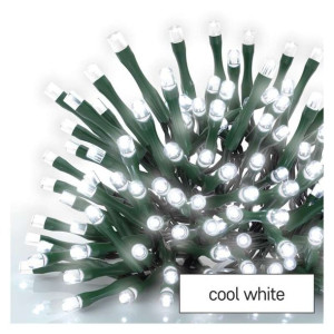 Lampki na choinkę o długości 50m 500xLED zimna biel, zielony przewód, IP44,