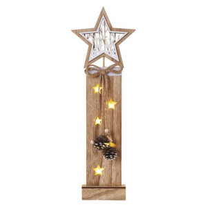 Świąteczna dekoracja drewniana z gwiazdką 5xLED 48cm DCWW10 EMOS
