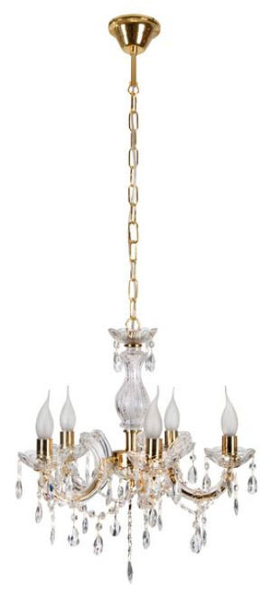 Promocja Wisząca lampa sufitowa w kolorze złotym 5x40W E14 MARIA TERESA 35-