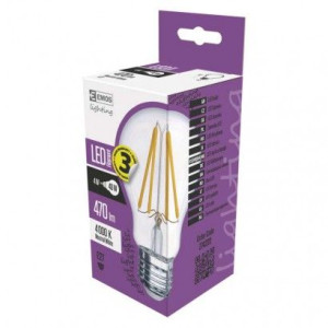 Żarówka LED filament A60 4.2W E27 ciepła 2700K 3 lata gwarancji Z74221 EMOS