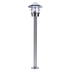 Srebrny słupek ogrodowy 80cm E27 KEJA-80 OG/0036 RUM-LUX