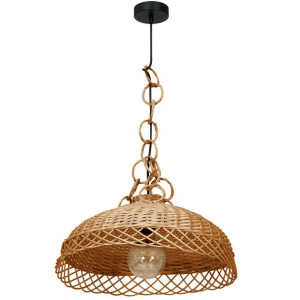 Wiklinowa lampa sufitowa w stylu eko drewno BOHO VIMINI WOOD E27 MLP7996 EK