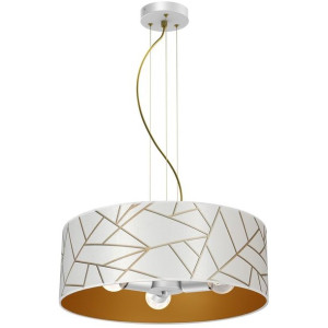 Wisząca lampa biała ze złotymi elementami 3xE27 ZIGGY MLP7569 EKO-LIGHT