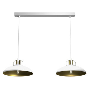 Lampa wisząca regulowana 2xE27 FELIX WHITE/GOLD MLP7705 EKO-LIGHT