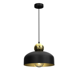 Czarne oświetlenie wiszące metalowe 1xE27 HARALD MLP7244 EKO-LIGHT