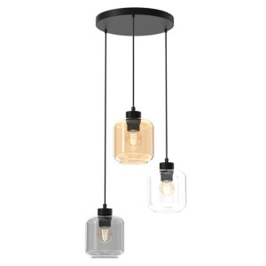 Lampa wisząca metalowo - szklana 3xE27 SOMBRA MLP8369 EKO-LIGHT