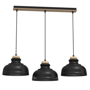 Czarna lampa wisząca - listwa 3xE27 ASMUND MLP8298 EKO-LIGHT
