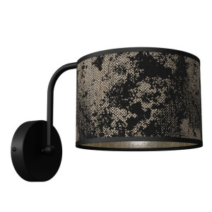 Czarny kinkiet metalowo-tkaninowy 1xE27 SATINO MLP7312 EKO-LIGHT