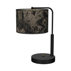 Czarna lampka nocna ze złotymi elementami 1xE27 SATINO MLP7321 EKO-LIGHT