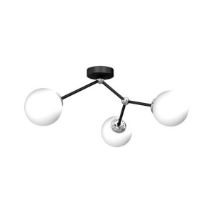Czarna lampa sufitowa 3 szklane kule 3xE14 JOY MLP7528 EKO-LIGHT