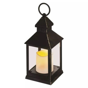 Lampion LED świeczka czarna latarenka 24cm vintage DCLV02 EMOS