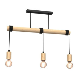 Drewniano-metalowa lampa wisząca regulowana 3xE27 60W VIGA MLP7964 EKO-LIGH
