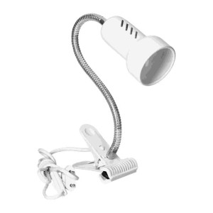 Biurkowa lampka biała -elastyczne ramię E14 40W LUKE DL-11/W ORNO