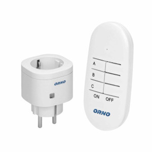 Gniazdo Schuko bezprzewodowe mini sterowane pilotem 1+1 OR-GB-440(GS) ORNO