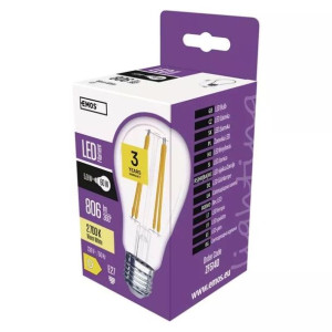 ZF5140 Żarówka LED filament A60 5.9W-60W E27 ciepła 806lm 3 lata gwarancji