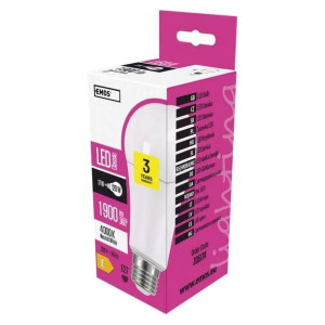 Mocna żarówka LED A67 17W-120W E27 neutralna 1900lm 3lata EMOS ZQ5174