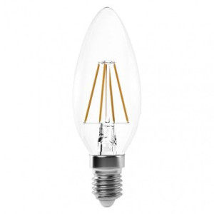 Żarówka LED filament świeczka 4.2W E14 ciepła biel 465lm 3 lata gwarancji E