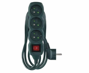 Zielony przedłużacz z włącznikiem 3 gniazda 2m PVC 1 mm2 P1312Z EMOS