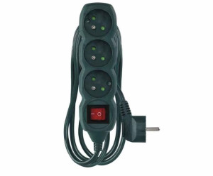 Przedłużacz zielony 3m 3 gniazda z wyłącznikiem PVC 1,5 mm2 P1313RZ EMOS