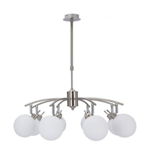 Ośmioramienna lampa wisząca satynowo-biała 8xG9 40W GHOST 38-14764 CANDELLU